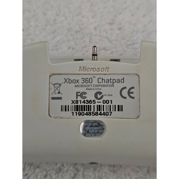 Microsoft Xbox 360 Chat pad Keyboard Attachment Accessory White - Picture 2 of 4